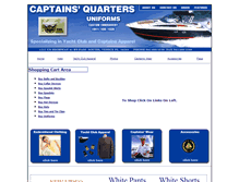 Tablet Screenshot of captainsquartersuniforms.com